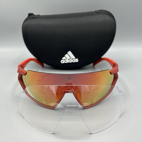 Adidas Sport SP0041 67U 134 135 3R0 Matte Red Injected Sunglasses New RRP £160 - Picture 8 of 8