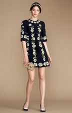 Women Dolce & Gabbana Dress Black Jacquard 34 #3DVR