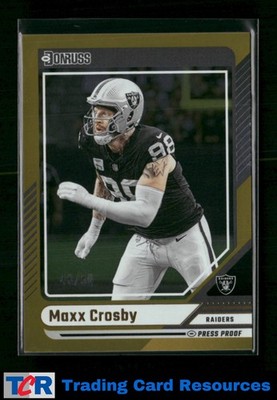 2024 Donruss #255 Maxx Crosby Press Proof Gold #/50