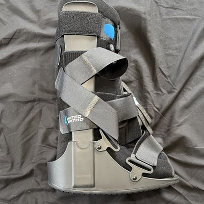 United Ortho Stabilizer Tall Air Adjustable Walking Boot Comfort Pads Black