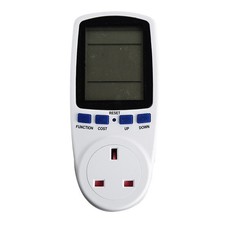 Power Consumption Meter 3-pin UK Plug in Electricity Energy Monitor Analyzer