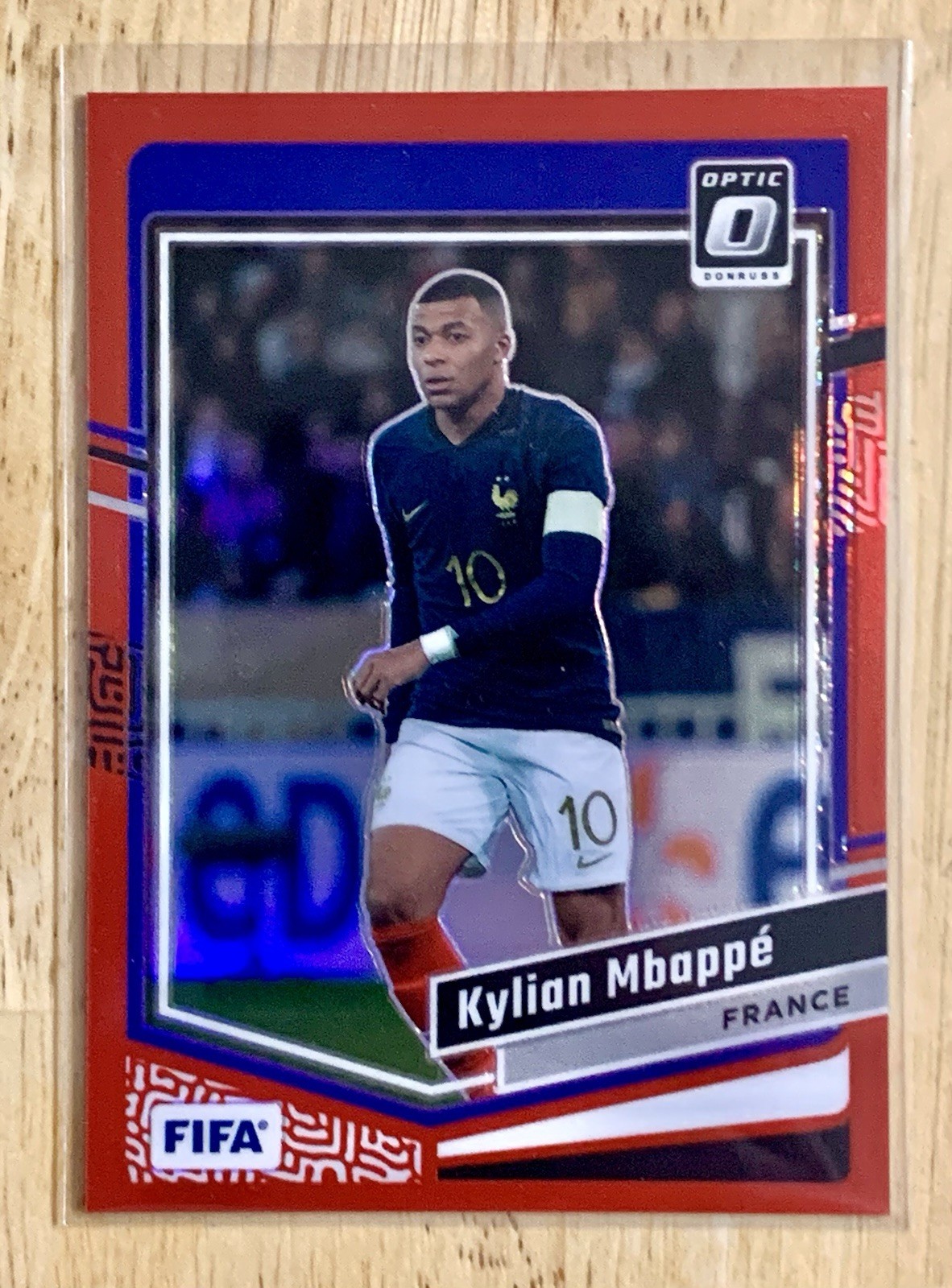 Kylian Mbappe 2023-24 Donruss Optic Red Prizm /299 #17 France