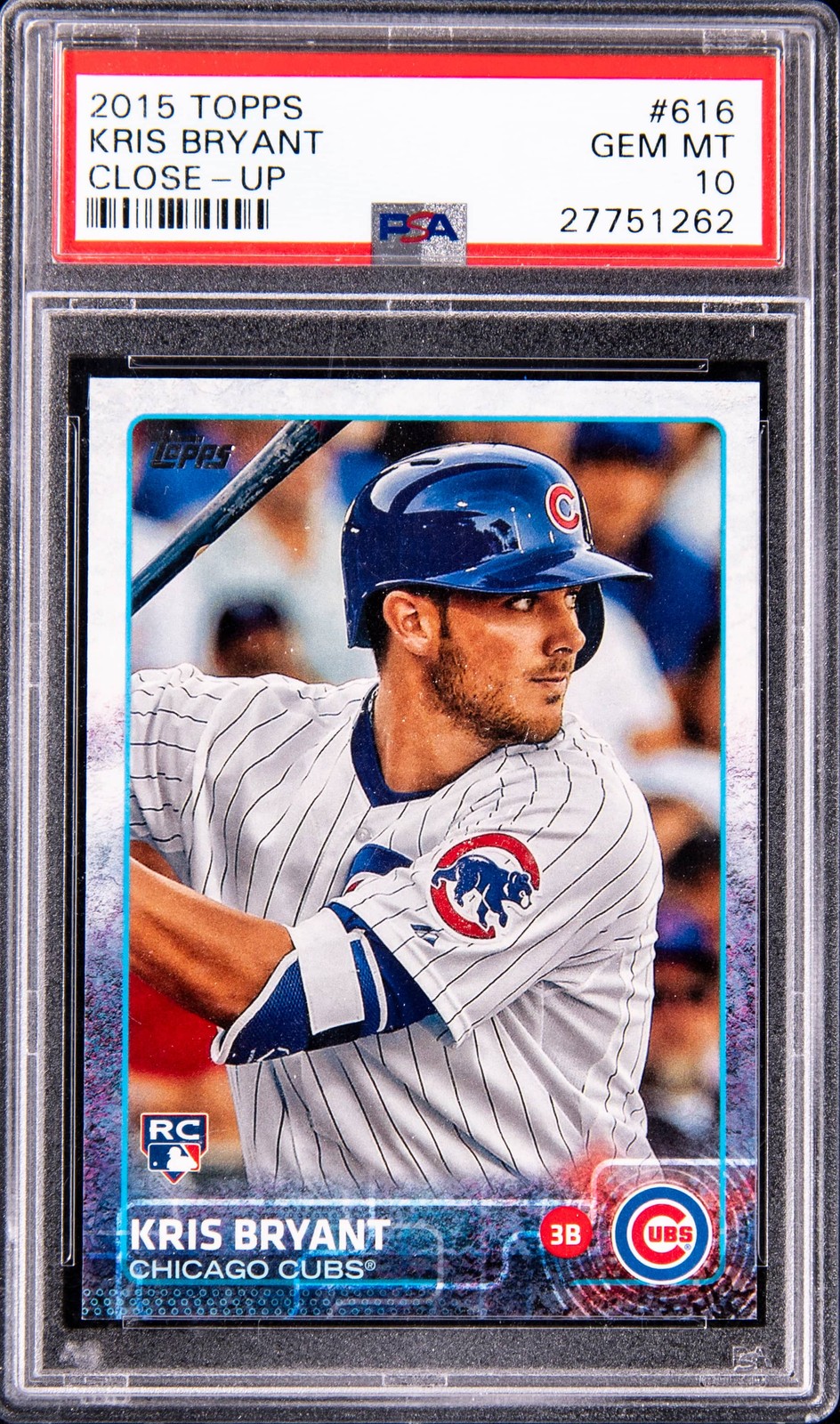 2015 Topps #616 Kris Bryant, Close-Up Rookie Card - PSA GEM MT 10