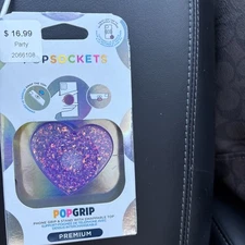 PopSockets Phone Grip Stand Confetti Dreamy Heart POPGRIP Popsocket Glitter