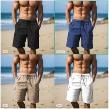 Men Casual Lightweight Shorts Basketball Sports Gym Fitness Cargo Pants Workout