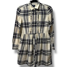 Polo Ralph Lauren Plaid Flannel Shirtdress Girl's 14 Pony Preppy Classic School