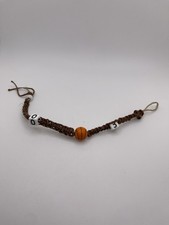 Adjustable Cord Bracelet w/Basketball Charm and Personalized Numbered Beads