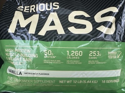 Optimum Nutrition Serious Mass Gainer Protein Powder Vanilla 12 Lb