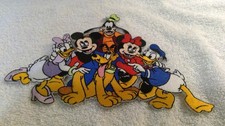 Disney's Mickey  Friends Embroidered Iron-On Patch, 6"x8", Mint Condition, New