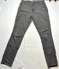 Carhartt Slim-Fit Crawford Double-Front Pants Womens Size 6 Gray Canvas Workwear
