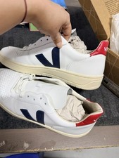 VEJA V-10 Leather Sneakers Men's US 11 EUR 44 Extra White Nautico Pekin VX021267