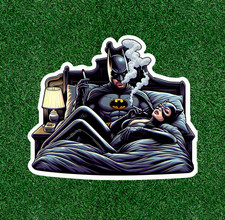 Batman Smoking With Catwoman 100 Waterproof Vinyl Sticker Decal - Several Sizes