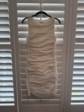 Calvin Klein White Ruched Sheath Dress – Size 2