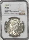 1926 S NGC MS62 Peace Silver Dollar