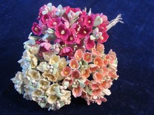 Vintage Forget Me Not Flower Lot Collection Pink Yellow Rosy Millinery H5470