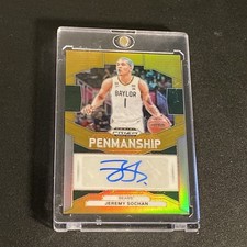 2024 Prizm Draft Picks Jeremy Sochan Penmanship Auto Gold Prizm /10 Color Match