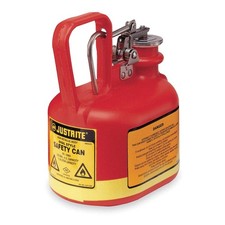 JUSTRITE 14065 Type I Safety Can,1/2 gal.,Red 3NKT3