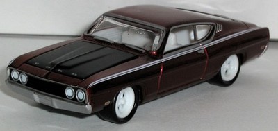 1/64 = WHITE LIGHTNING / 1969 FORD TORINO TALLADEGA / Muscle Car FREE SHIPPING
