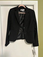NWT Women  s DKNY Black Button Up Blazer Size 8 Jacket