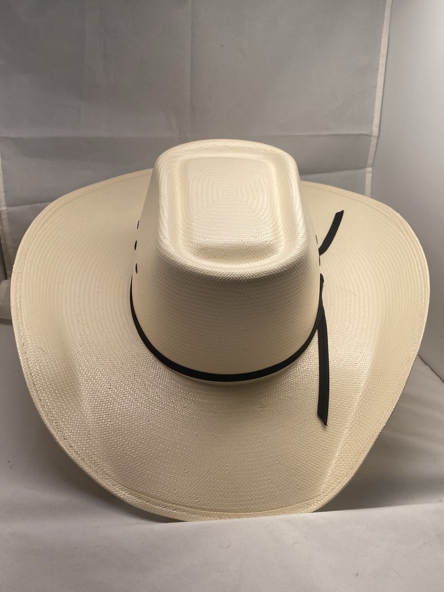 Size 6 7/8 MHT Palm Straw Hat Cream, Cool Lock, Master hatters Of Texas Panama View 3