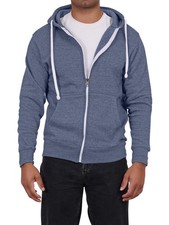 New Mens Plain Fleece Zip Up Top Zipper Hoody Sweatshirt Jacket Jumper Hoodie