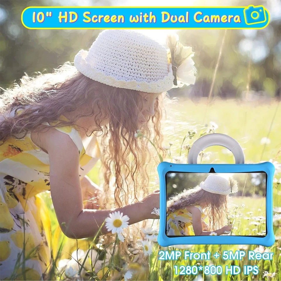 10 Zoll Kids Tablet 64GB ROM HD-Bildschirm Kindersicherung für Kinder von 5-12 J - Bild 2 von 4