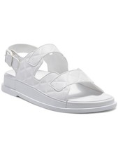 INC Womens White Adjustable Quilted Liyana Round Toe Buckle Slingback Sandal 9 M