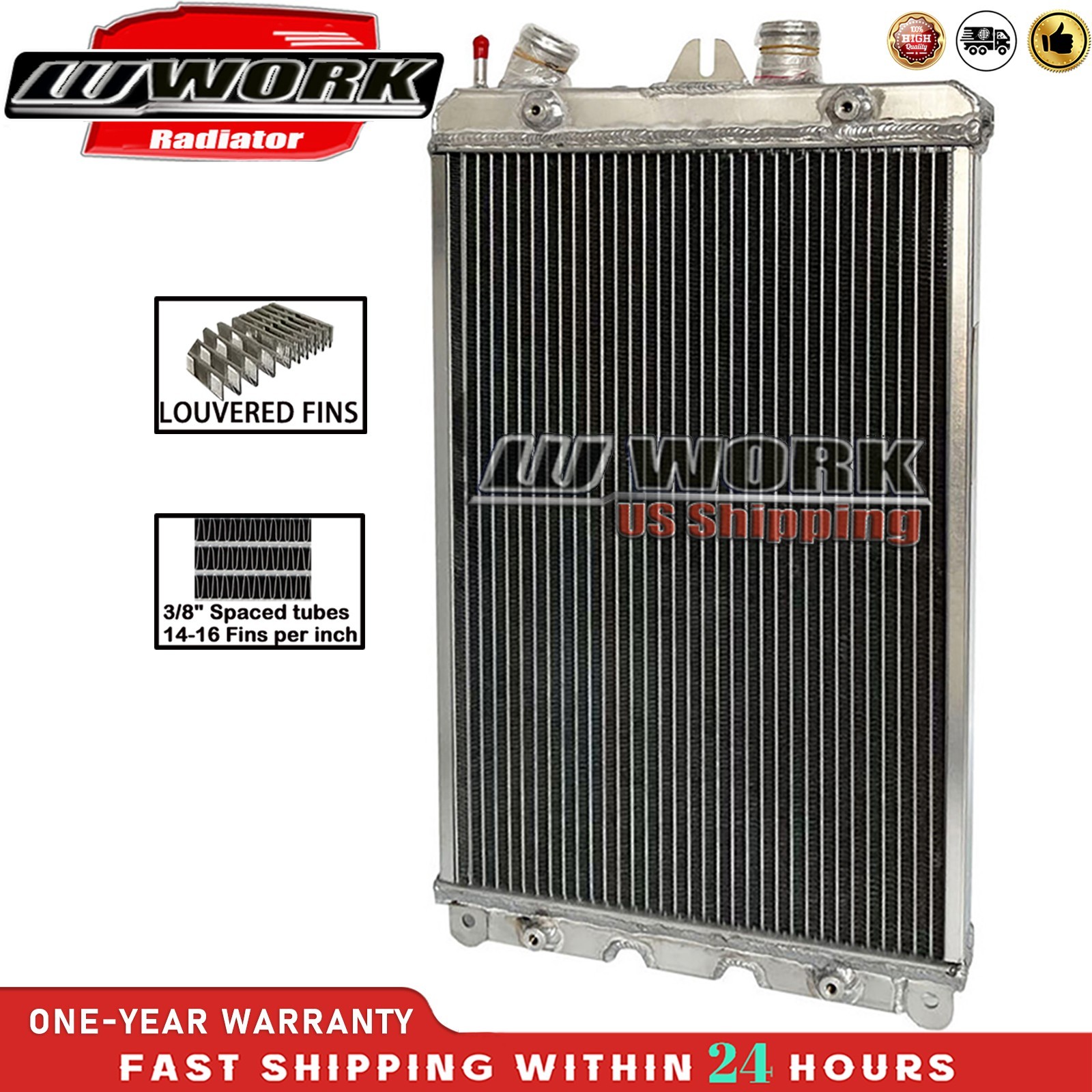 LEFT side fit  2006-2009 Ferrari F430 aluminum radiator without Sensor hole