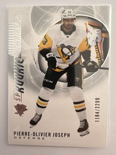 2020-21 SP Rookie Authentics /2299 Pierre Olivier Joseph Card# 107 Pittsburgh. rookie card picture