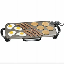 FREE IMPORT FEES Presto Ceramic 22-inch 07062 Electric Griddle, Black