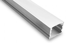 NOBILE ILLUMINAZIONE PROFILO IN ALLUMINIO SUPERFICIE 2MT DIFFUSORE OPALE PER STR