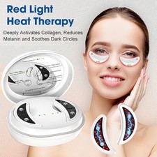 LED Red Light Eye Care Therapy Ems Massager With Gel Patch For Under Eye Wrinkle