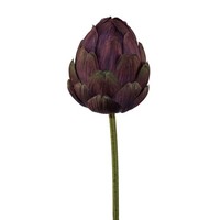 Kunstblume Artischocke, 2Er Set, Farbe Aubergine, HöHe Ca. 85 Cm