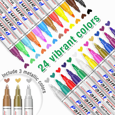 Oil Based Paint Pen: Permanent Paint Marker, Quick-Dry, Waterproof Paint Set ...