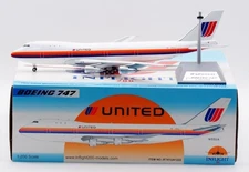 Inflight IF741UA1222 United Airlines Boeing 747-100 N155UA Diecast 1/200 Model