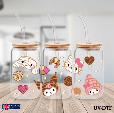 Kitty UV DTF Aufkleber - 16oz Libbey Dose Glasfolie yn860