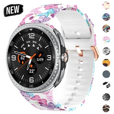 Printing Silicone Strap for Samsung Galaxy Watch 8 40 44mm/8 Classic Sport Band