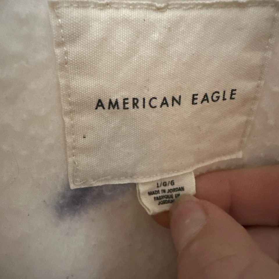 Mujer American Eagle Sherpa Pull Over Estampado Paisley Blanco Azul Talla Grande Foto 3 de 4