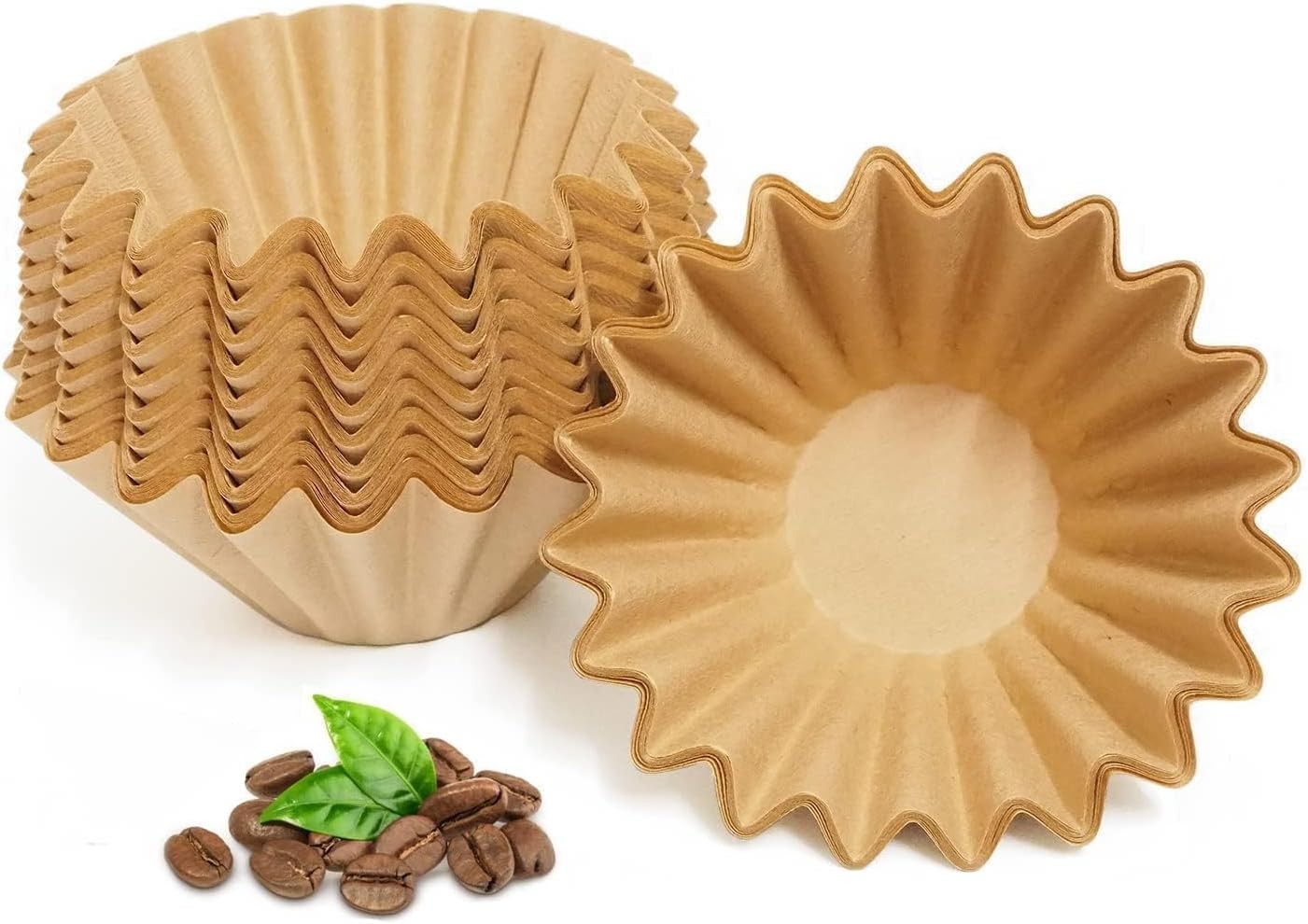 1-2 Cup Brown Coffee Filters, 100 Count Unbleached Basket W0