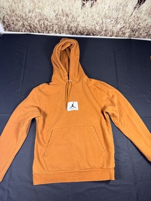 Jordan Essentials Flight Fleece Hoodie Orange Size Small
