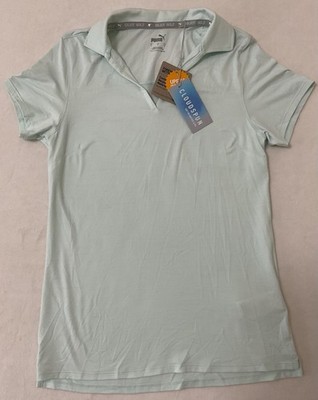 PumaGolf Cloudspun  Polo Shirt Men's Size Small Light Green Mint UPF 40 NWT
