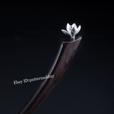 S925 Silver Chinese Hairpin Female Ancient Style Hanfu Accessories Retro Hairpin