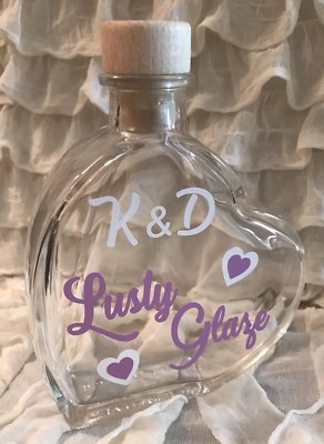 Personalisierte Urlaubsziel Sand Herz Flasche Glas Glas Andenken Geschenk