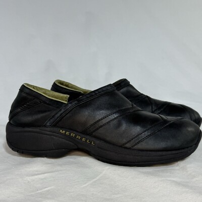 Merrell Shoes Womens Primo Patch Clogs Slip On J63786 Black