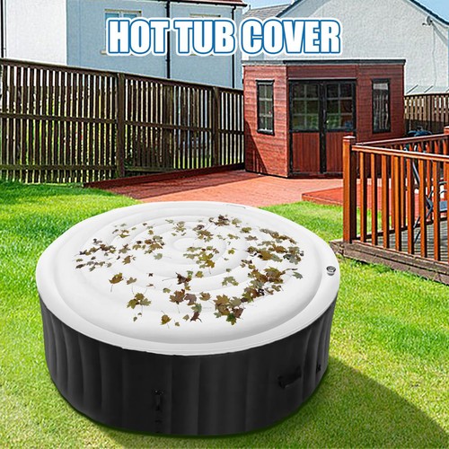 Inflatable Hot Tub Cover with Handle - 4.75Ft Energy Saving Lid for Round Hot - Picture 5 of 8