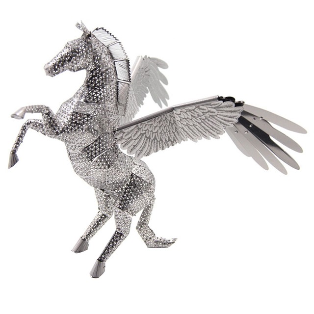 Metal Sculpture Pegasus Statue Model Assembly Kits 3D Puzzles Home