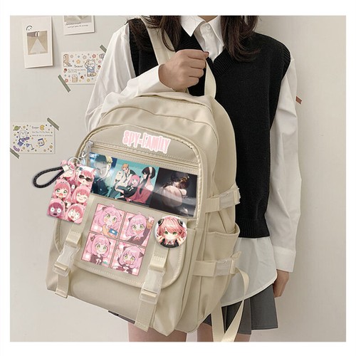 Anime SPY×FAMILY Anya Forger Cosplay School Bag Travel Backpack BookBag Rucksack - Picture 3 of 13