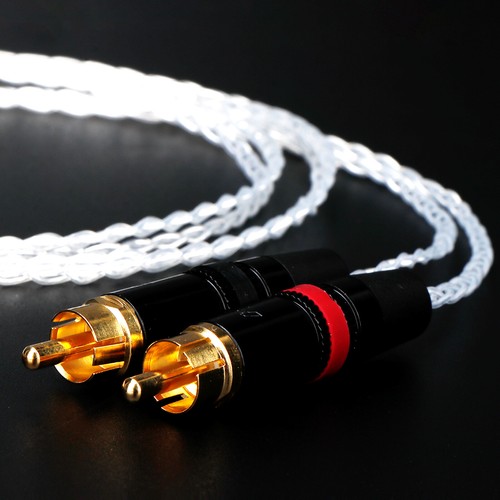 4.4mm to 2RCA OCC Single Crystal Copper Silver Plated HIFI Audio Headphone Cable - Imagen 12 de 13