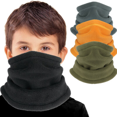Kids Thermal Neck Gaiter Winter Fleece Tube Scarf Thick Face - Main Image