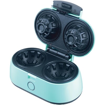 BRENTWOOD JUST FOR FUN TS-1402BL 2-Waffle Electric Waffle Bowl Maker, Blue